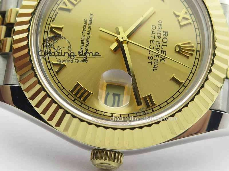 DateJust II 41mm SS YG BP Maker Best Edition Gold Roman Dial On Jubilee Bracelet A2813