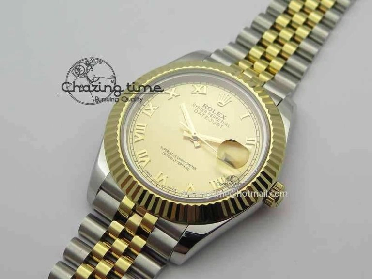 DateJust II 41mm SS YG BP Maker Best Edition Gold Roman Dial On Jubilee Bracelet A2813