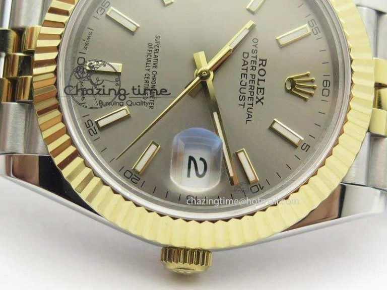 DateJust II 41mm SS YG BP Maker Best Edition Gray Dial On New Version Jubilee Bracelet A2813