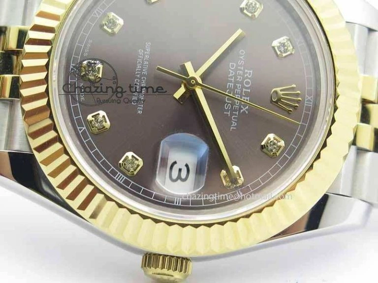 DateJust II 41mm SS YG BP Maker Best Edition Gray Diam Dial On Jubilee Bracelet A2813