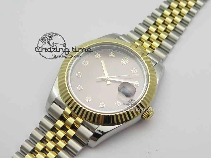 DateJust II 41mm SS YG BP Maker Best Edition Gray Diam Dial On Jubilee Bracelet A2813