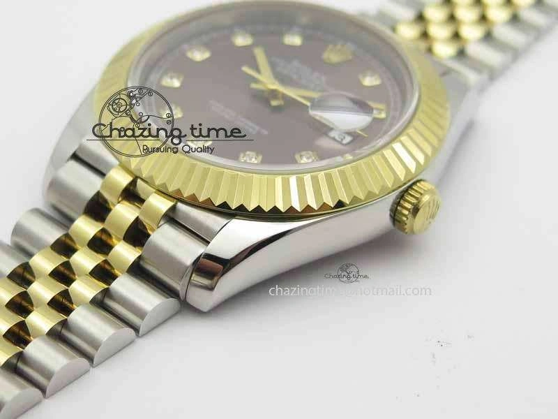 DateJust II 41mm SS YG BP Maker Best Edition Gray Diam Dial On Jubilee Bracelet A2813