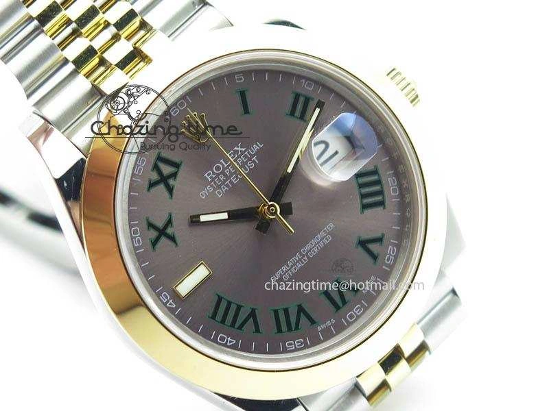 DateJust II 41mm SS YG BP Maker Best Edition Gray Roman Dial On New Version Jubilee Bracelet A2813