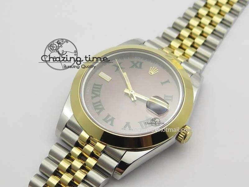 DateJust II 41mm SS YG BP Maker Best Edition Gray Roman Dial On New Version Jubilee Bracelet A2813