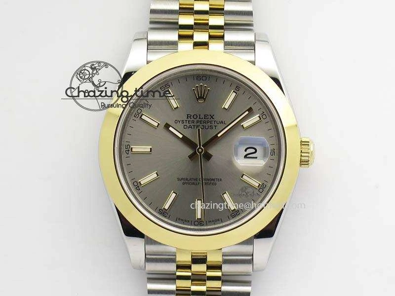 DateJust II 41mm SS YG BP Maker Best Edition Gray Sticks Dial On New Version Jubilee Bracelet A2813