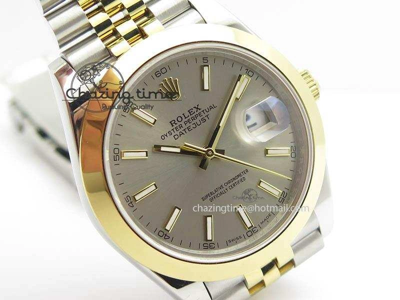 DateJust II 41mm SS YG BP Maker Best Edition Gray Sticks Dial On New Version Jubilee Bracelet A2813