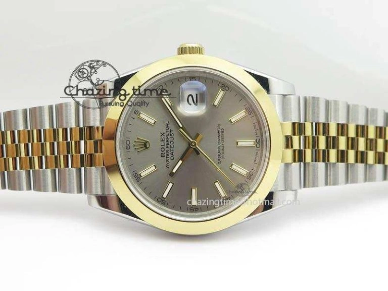DateJust II 41mm SS YG BP Maker Best Edition Gray Sticks Dial On New Version Jubilee Bracelet A2813