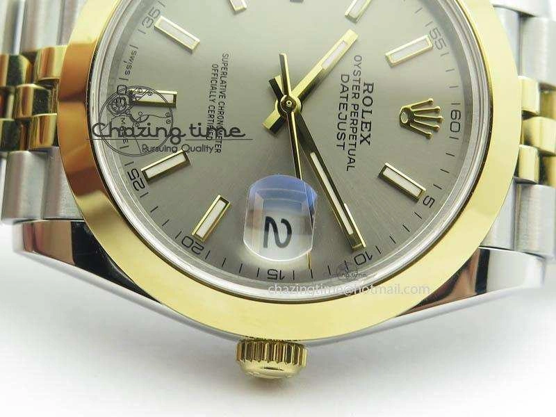 DateJust II 41mm SS YG BP Maker Best Edition Gray Sticks Dial On New Version Jubilee Bracelet A2813