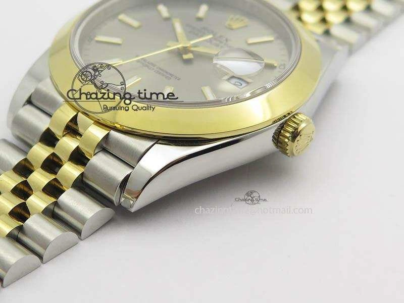 DateJust II 41mm SS YG BP Maker Best Edition Gray Sticks Dial On New Version Jubilee Bracelet A2813