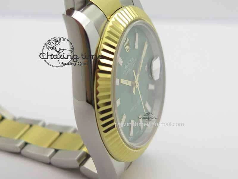 DateJust II 41mm SS YG BP Maker Best Edition Green Dial On SS YG Bracelet SA3136