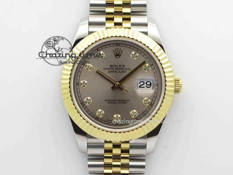 DateJust II 41mm SS YG BP Maker Best Edition Silver Diam Dial On Jubilee Bracelet A2813