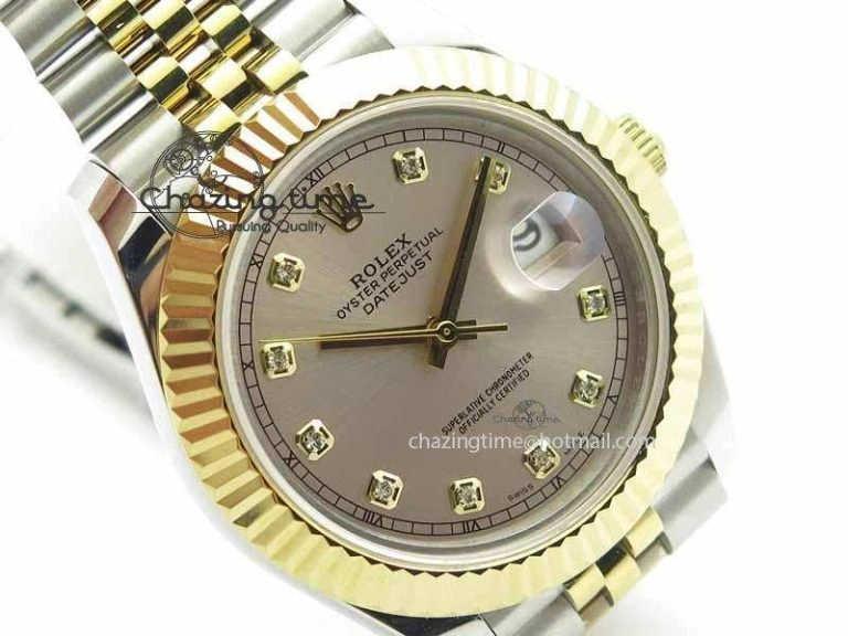 DateJust II 41mm SS YG BP Maker Best Edition Silver Diam Dial On Jubilee Bracelet A2813