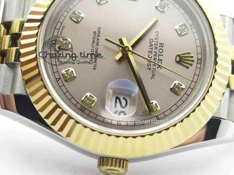 DateJust II 41mm SS YG BP Maker Best Edition Silver Diam Dial On Jubilee Bracelet A2813