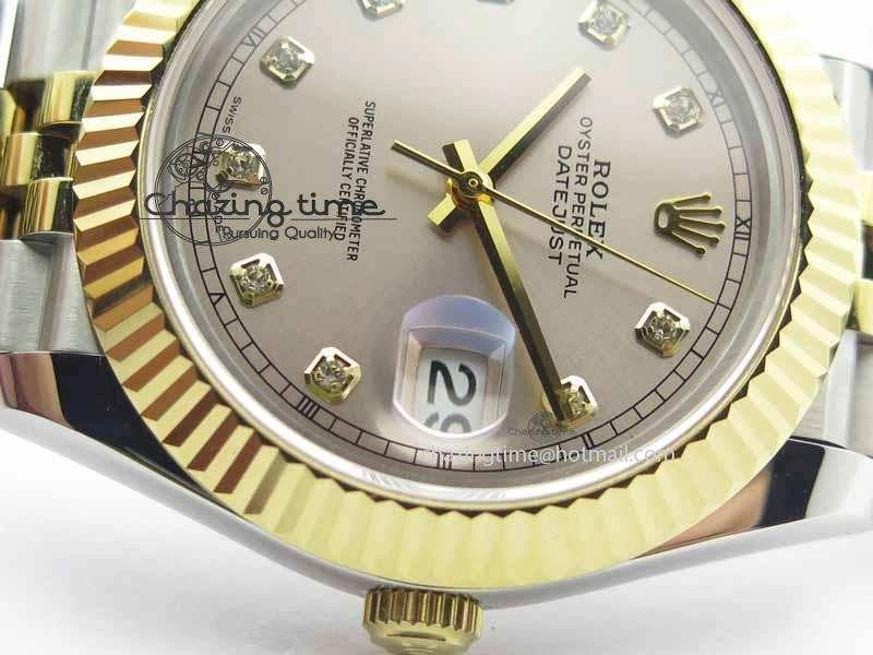 DateJust II 41mm SS YG BP Maker Best Edition Silver Diam Dial On Jubilee Bracelet A2813