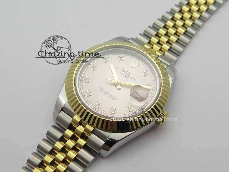 DateJust II 41mm SS YG BP Maker Best Edition Silver Diam Dial On Jubilee Bracelet A2813