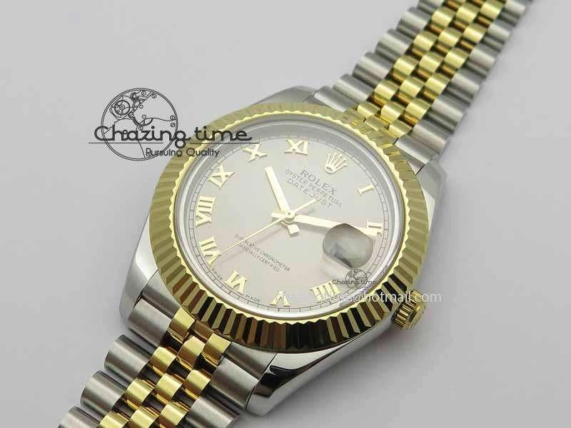 DateJust II 41mm SS YG BP Maker Best Edition Silver Roman Dial On Jubilee Bracelet A2813