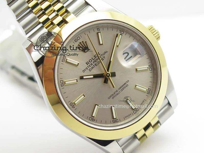DateJust II 41mm SS YG BP Maker Best Edition Silver Sticks Dial On New Version Jubilee Bracelet A2813