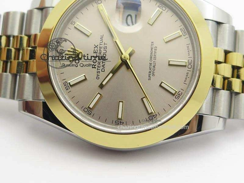 DateJust II 41mm SS YG BP Maker Best Edition Silver Sticks Dial On New Version Jubilee Bracelet A2813