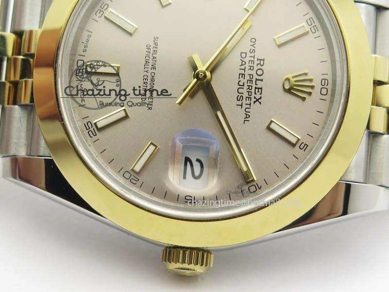 DateJust II 41mm SS YG BP Maker Best Edition Silver Sticks Dial On New Version Jubilee Bracelet A2813