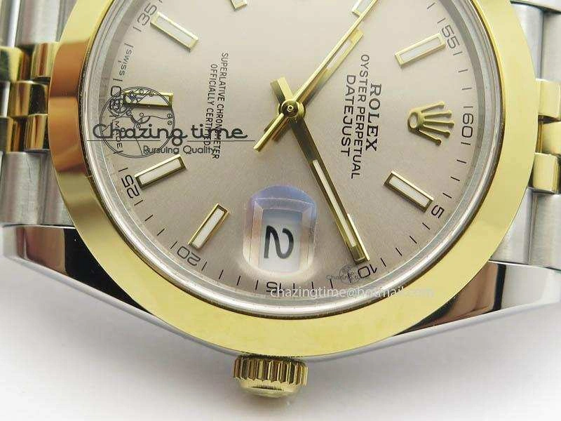 DateJust II 41mm SS YG BP Maker Best Edition Silver Sticks Dial On New Version Jubilee Bracelet A2813
