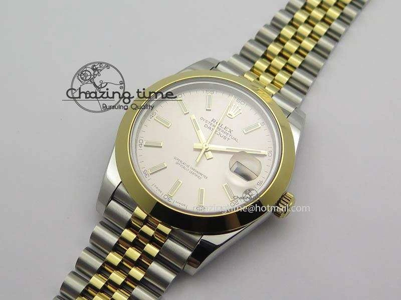 DateJust II 41mm SS YG BP Maker Best Edition Silver Sticks Dial On New Version Jubilee Bracelet A2813