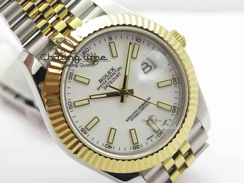 DateJust II 41mm SS YG BP Maker Best Edition White Dial On Jubilee Bracelet