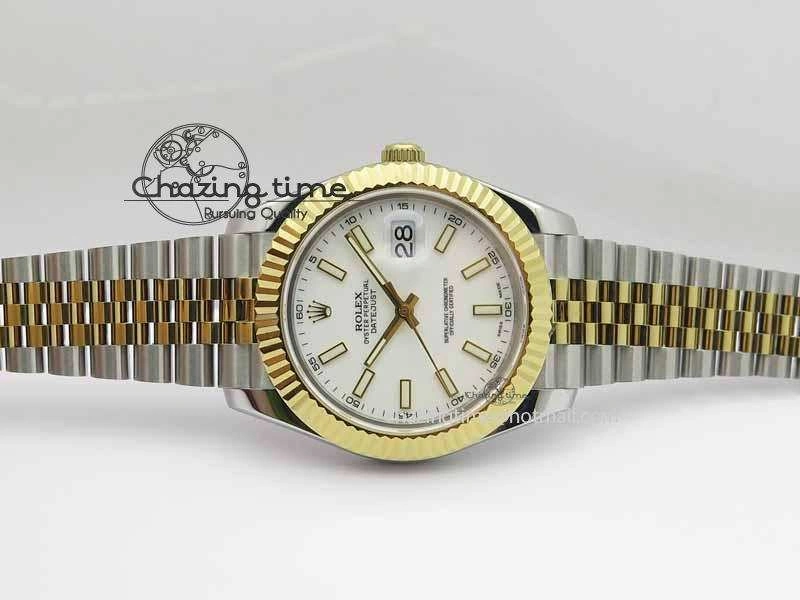 DateJust II 41mm SS YG BP Maker Best Edition White Dial On Jubilee Bracelet