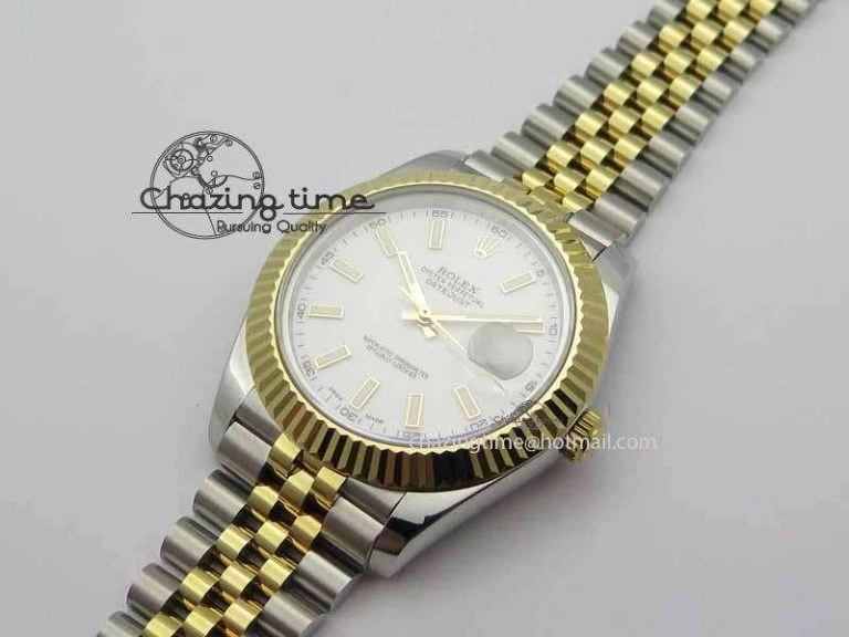 DateJust II 41mm SS YG BP Maker Best Edition White Dial On Jubilee Bracelet