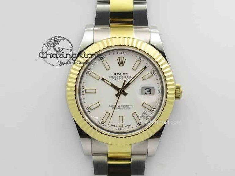 DateJust II 41mm SS YG BP Maker Best Edition White Dial On SS YG Bracelet SA3136