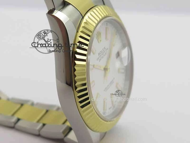 DateJust II 41mm SS YG BP Maker Best Edition White Dial On SS YG Bracelet SA3136