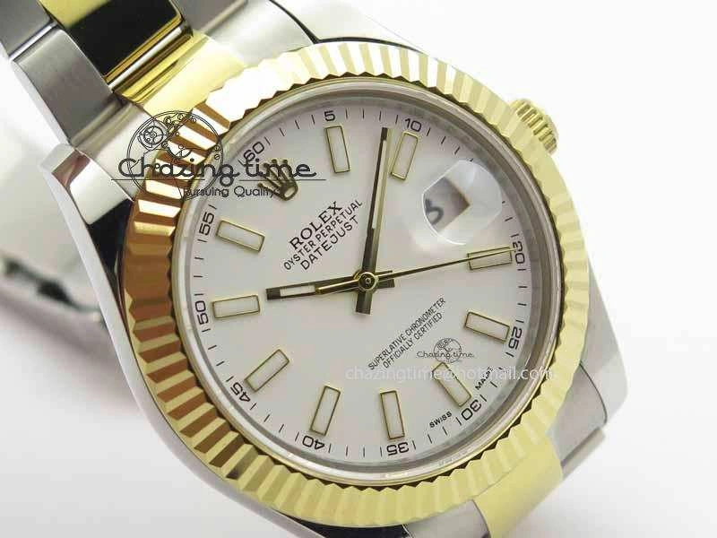 DateJust II 41mm SS YG BP Maker Best Edition White Dial On SS YG Bracelet SA3136
