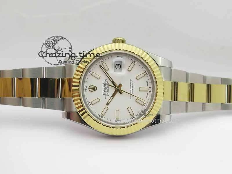 DateJust II 41mm SS YG BP Maker Best Edition White Dial On SS YG Bracelet SA3136