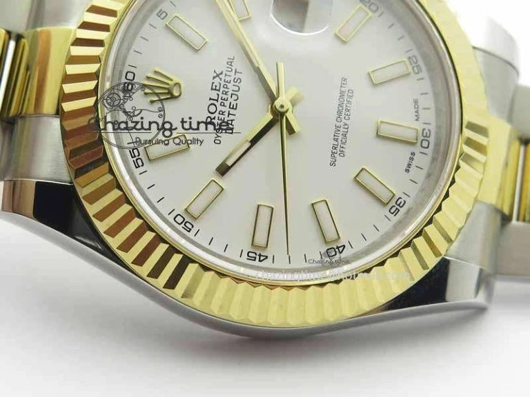 DateJust II 41mm SS YG BP Maker Best Edition White Dial On SS YG Bracelet SA3136