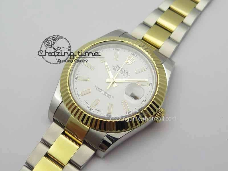 DateJust II 41mm SS YG BP Maker Best Edition White Dial On SS YG Bracelet SA3136