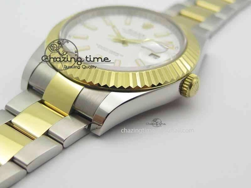 DateJust II 41mm SS YG BP Maker Best Edition White Dial On SS YG Bracelet SA3136