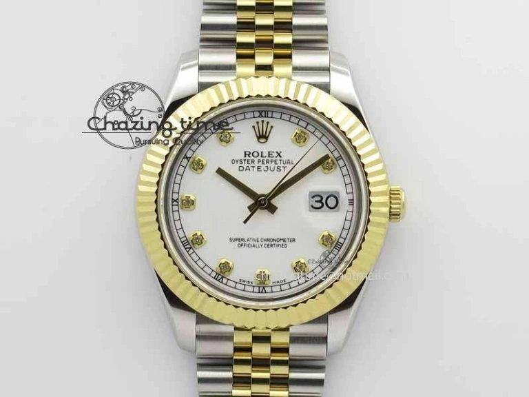 DateJust II 41mm SS YG BP Maker Best Edition White Diam Dial On Jubilee Bracelet A2813