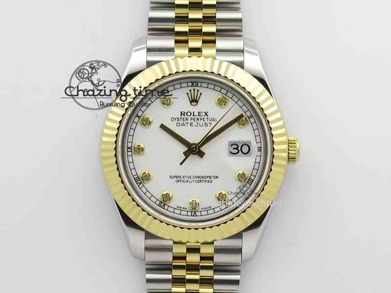 DateJust II 41mm SS YG BP Maker Best Edition White Diam Dial On Jubilee Bracelet A2813