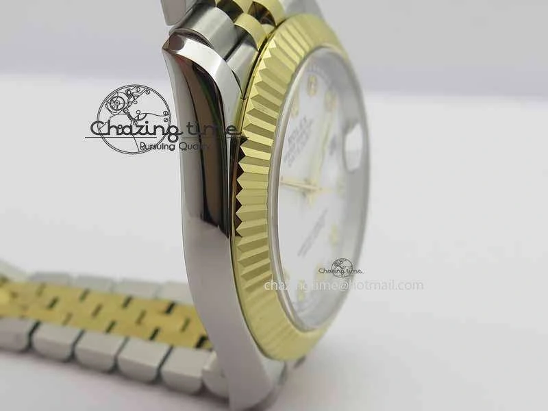 DateJust II 41mm SS YG BP Maker Best Edition White Diam Dial On Jubilee Bracelet A2813