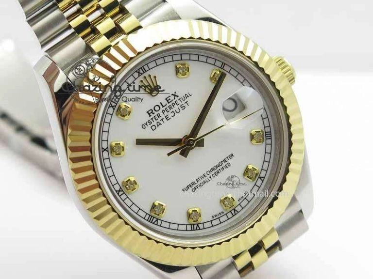 DateJust II 41mm SS YG BP Maker Best Edition White Diam Dial On Jubilee Bracelet A2813