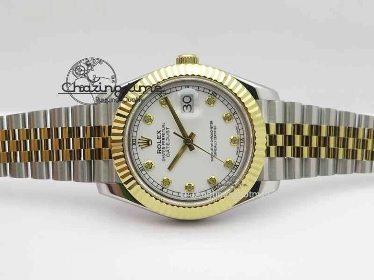 DateJust II 41mm SS YG BP Maker Best Edition White Diam Dial On Jubilee Bracelet A2813