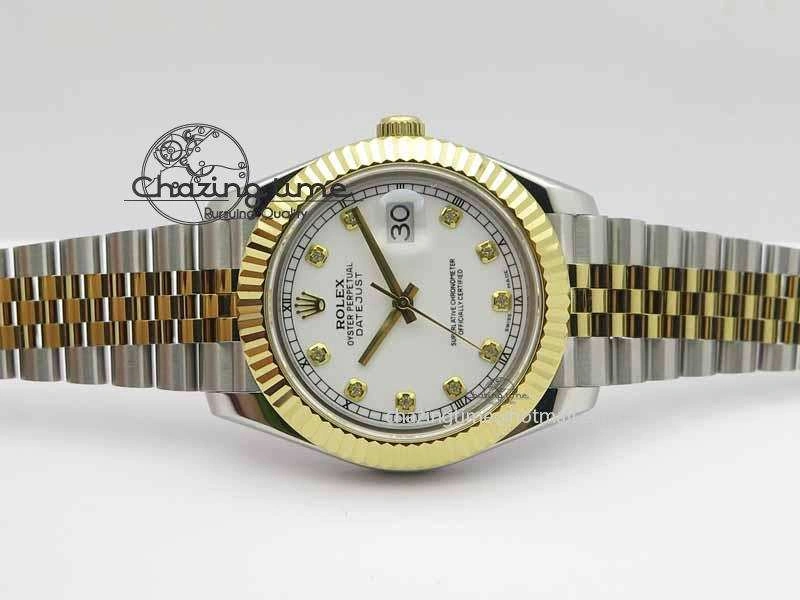 DateJust II 41mm SS YG BP Maker Best Edition White Diam Dial On Jubilee Bracelet A2813