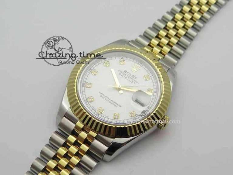 DateJust II 41mm SS YG BP Maker Best Edition White Diam Dial On Jubilee Bracelet A2813