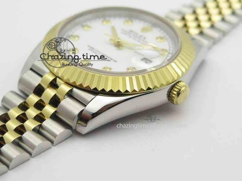 DateJust II 41mm SS YG BP Maker Best Edition White Diam Dial On Jubilee Bracelet A2813