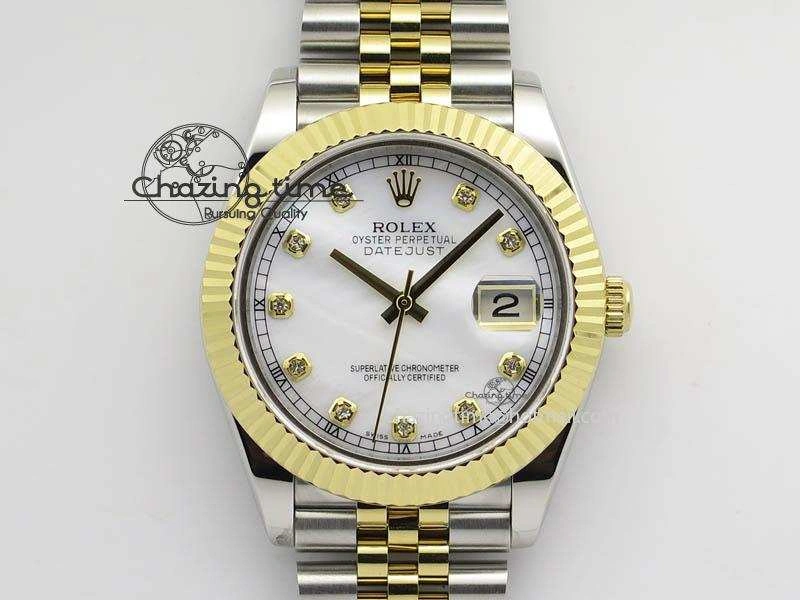 DateJust II 41mm SS YG BP Maker Best Edition White MOP Diam Dial On New Version Jubilee Bracelet A2813
