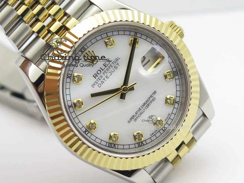 DateJust II 41mm SS YG BP Maker Best Edition White MOP Diam Dial On New Version Jubilee Bracelet A2813