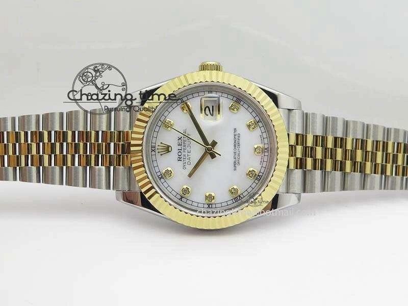 DateJust II 41mm SS YG BP Maker Best Edition White MOP Diam Dial On New Version Jubilee Bracelet A2813