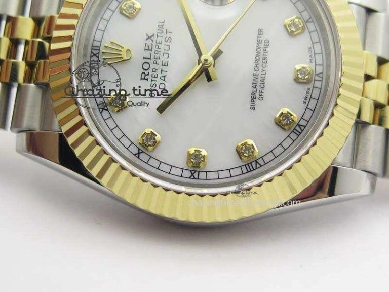 DateJust II 41mm SS YG BP Maker Best Edition White MOP Diam Dial On New Version Jubilee Bracelet A2813