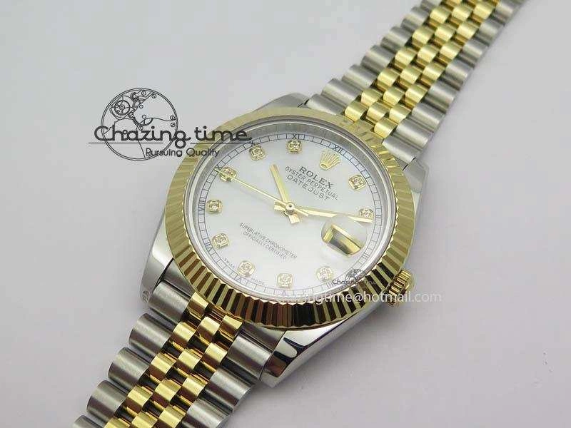 DateJust II 41mm SS YG BP Maker Best Edition White MOP Diam Dial On New Version Jubilee Bracelet A2813