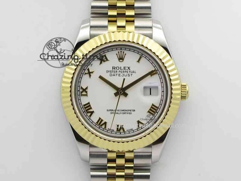 DateJust II 41mm SS YG BP Maker Best Edition White Roman Dial On Jubilee Bracelet A2813