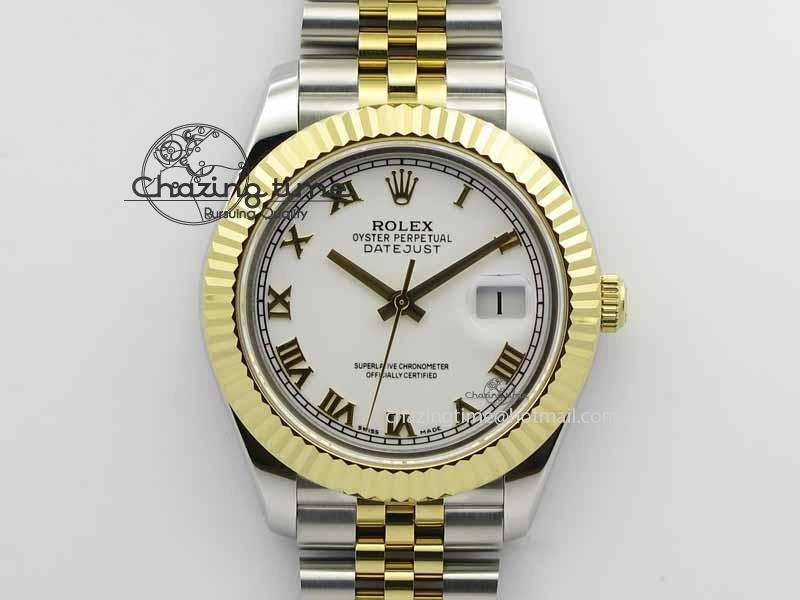 DateJust II 41mm SS YG BP Maker Best Edition White Roman Dial On Jubilee Bracelet A2813